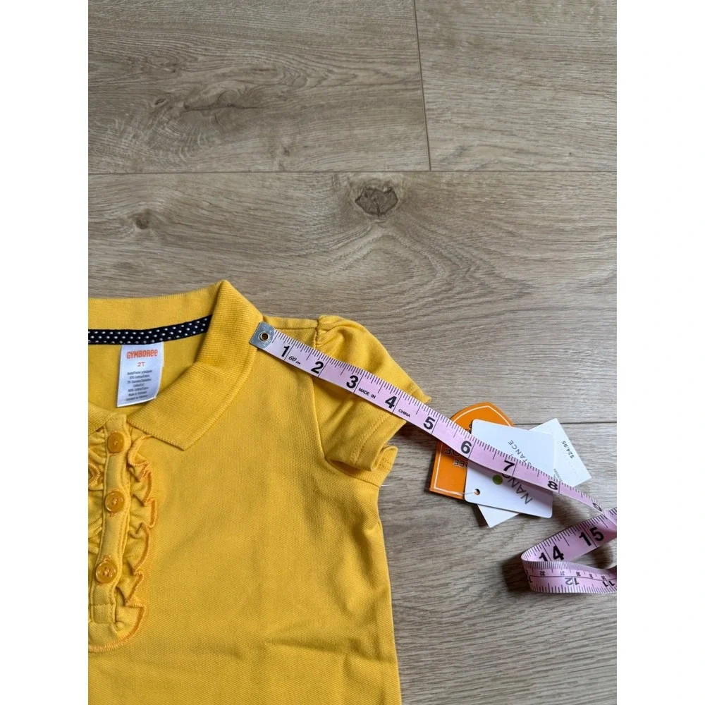 NWT Girls Kids Gymboree playproof uniforms nanotex short sleeve polo size 2T